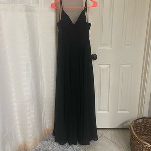 black Lulus aline chiffon gown